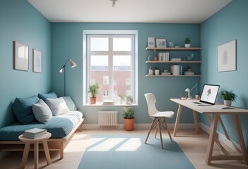 Photo modern style conceptual interior room 3d illustration