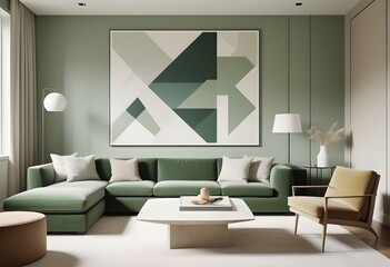 Photo modern style conceptual interior room 3d illustration