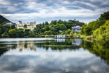 kawaguchi lake, kawaguchiko, early morning, fuji 5 lake area, japan, reflection, mount fuji