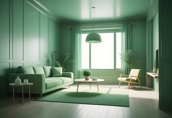 Fototapeta premium Photo modern style conceptual interior room 3d illustration