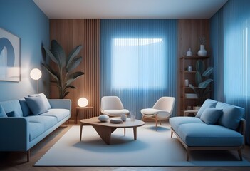 Photo modern style conceptual interior room 3d illustration