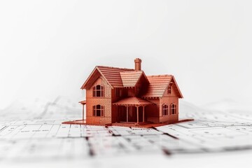 Architectural Model on Blueprint