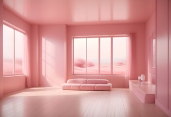 Photo modern style conceptual interior room 3d illustration