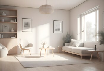 Photo modern style conceptual interior room 3d illustration