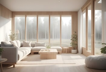 Photo modern style conceptual interior room 3d illustration