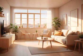 Photo modern style conceptual interior room 3d illustration