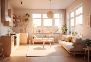 Photo modern style conceptual interior room 3d illustration