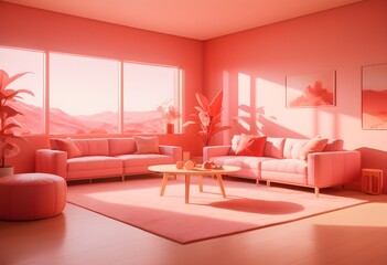 Photo modern style conceptual interior room 3d illustration