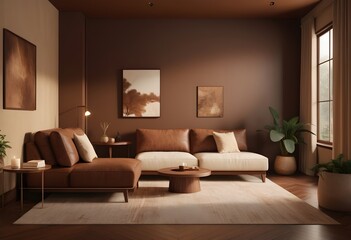 Fototapeta premium Photo modern style conceptual interior room 3d illustration