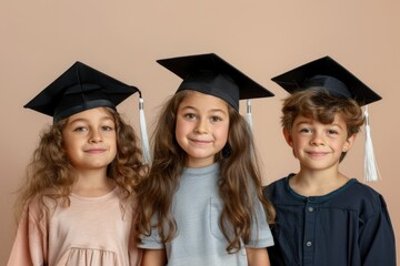 Children. graduation. students. graduation cap. square academic cap