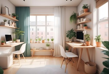 Photo modern style conceptual interior room 3d illustration