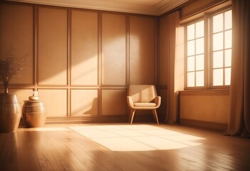 Photo modern style conceptual interior room 3d illustration