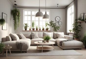 Fototapeta premium Photo modern style conceptual interior room 3d illustration