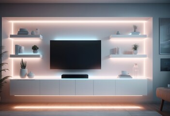 Photo modern style conceptual interior room 3d illustration