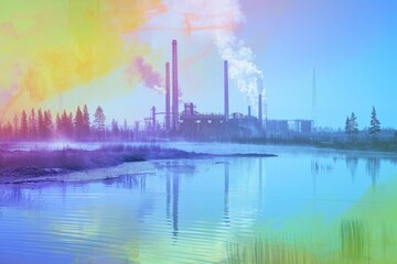 Factory with visible emissions