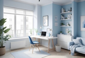 Photo modern style conceptual interior room 3d illustration