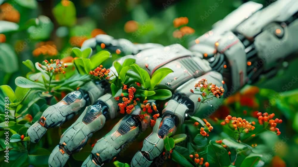 Poster robotic process automation system with artificial intelligence robot hand and finger,robo advisor, b