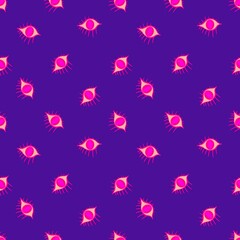 Cartoon Halloween monsters eyes seamless autumn pattern for wrapping paper