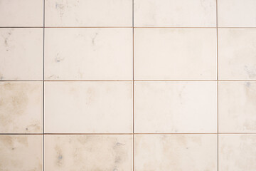 Clean white tiles with slight wear and a smooth surface forming a pattern