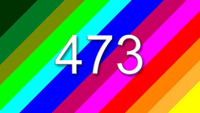 473 colorful rainbow background year number