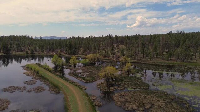 JD Dam Lake Aerial Views, Northern Arizona, America, USA.