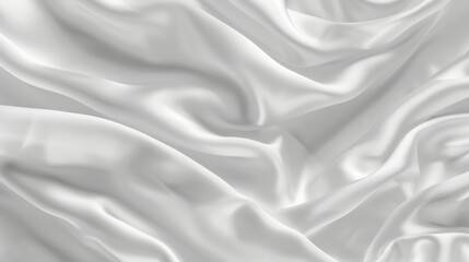 Fototapeta premium Elegant White Silk Fabric Background, Generative AI