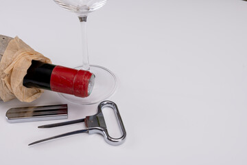 Corkscrew for opening of very old vintage bottles of wine, twin-prong cork puller can extract...