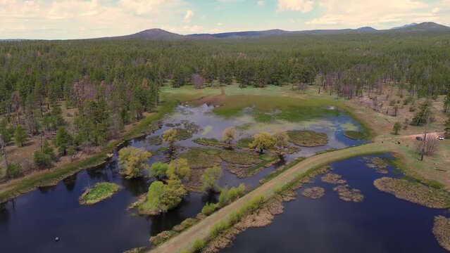 JD Dam Lake Aerial Views, Northern Arizona, America, USA.