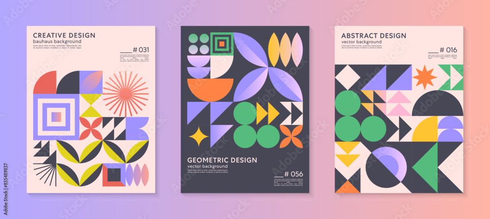 Wall mural abstract geometric pattern backgrounds with copy space for text.trendy minimalist geometric designs 