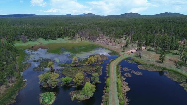 JD Dam Lake Aerial Views, Northern Arizona, America, USA.