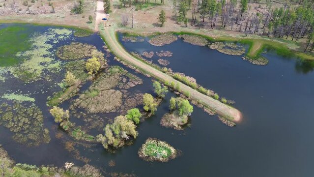JD Dam Lake Aerial Views, Northern Arizona, America, USA.