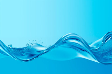Abstract Blue Water Wave Background