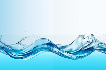 Abstract Blue Water Wave Background
