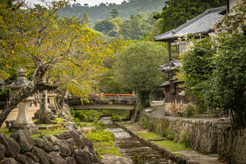 beautiful landscape of miyajima island, miyajima, beach, seto inland sea, serene, japan