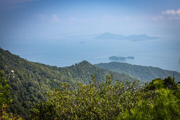 view from mount misen, miyajima, hiroshima,seto inland sea, viewpoint, japan, asia 