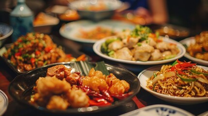 Obraz premium Classic delectable fried Chinese meals