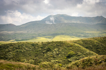 Mount Eboshi, Eboshidake Near Mount Aso, Kyushu, volcano, caldera, mountains, hike, trekking