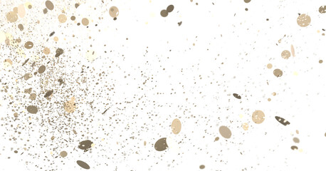 Dazzling Delight: Mesmerizing 3D Illustration of Glittering gold Confetti