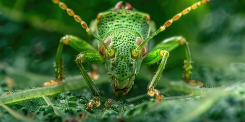Green insect on a leaf
