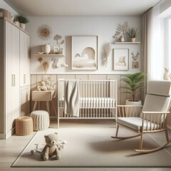 Minimalist Baby Nursery Room: Calming Simplicity