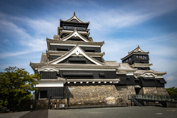 kumamoto castle, newly restored, japanese culture, samurai, kumamoto, japan, asia