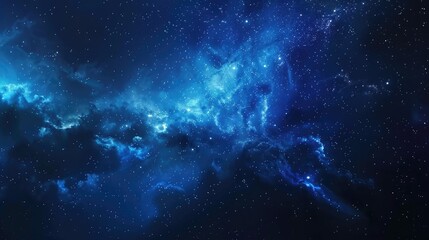 Background of a deep and dark blue sky filled with stars