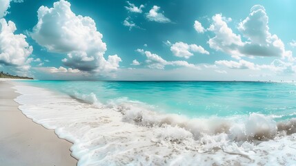 砂浜とターコイズブルーの海