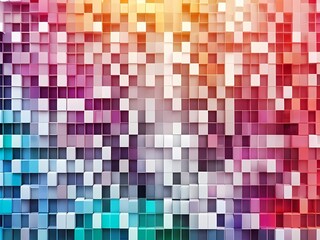 Mosaic square pixels art background colorful, 2d, 3d, 