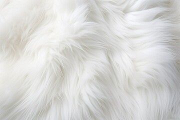 Obraz premium The fur is white and fluffy. It looks like it's from a cat. The fur is very soft and looks like it's made of cotton