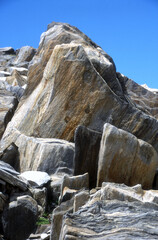 Bizarre Felsformationen in den Zillertaler Alpen in Österreich - Tour 2001