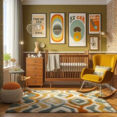 Retro-style Baby Nursery Room: Reviving the Beauty of the Past