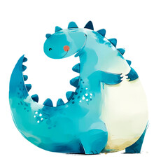 Funny Blue Dinosaur