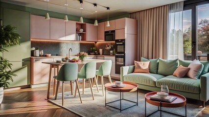 Minimalist Modern Studio Apartment Interior