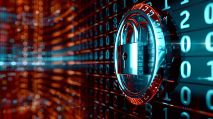 security with binary code background